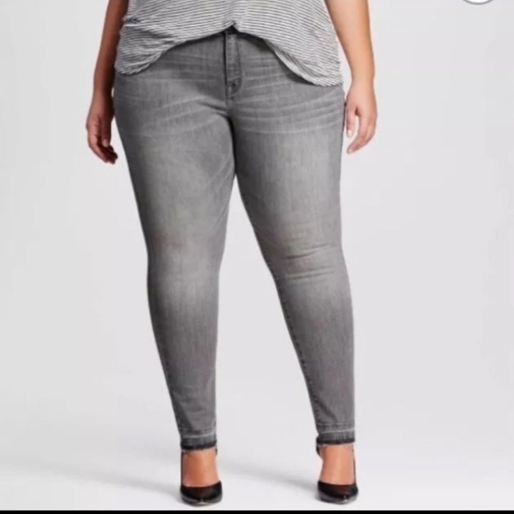 AVA & VIV MID-RISE POWER STRETCH JEGGING JEANS 22W
